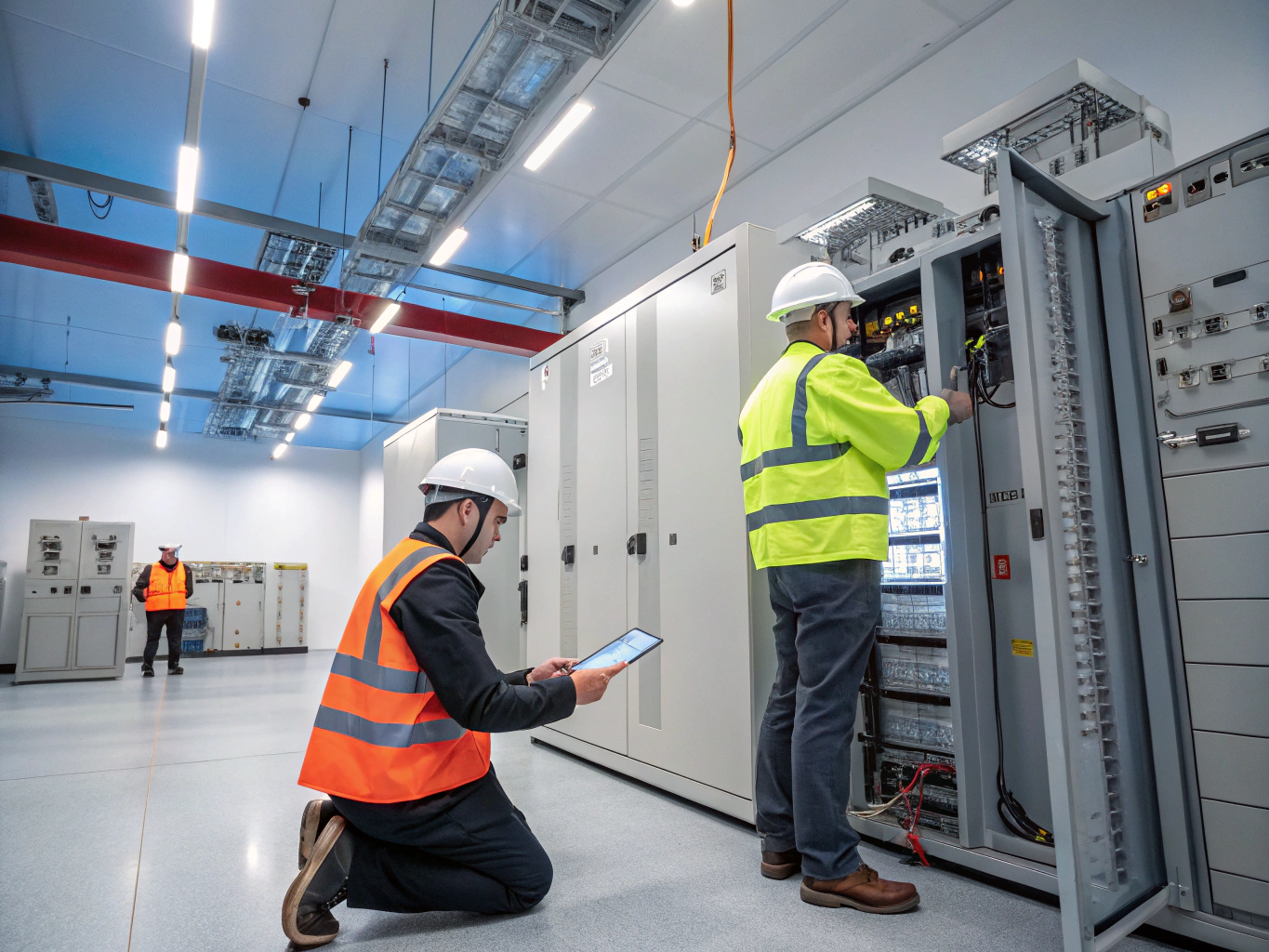 Full electrical load bank test facility running 1000kVA generator